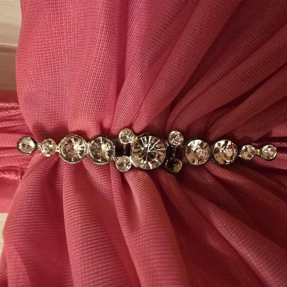 Taboo Pink Prom Dress with Crystal Embellishments